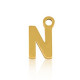 Stainless steel charm initial N Gold